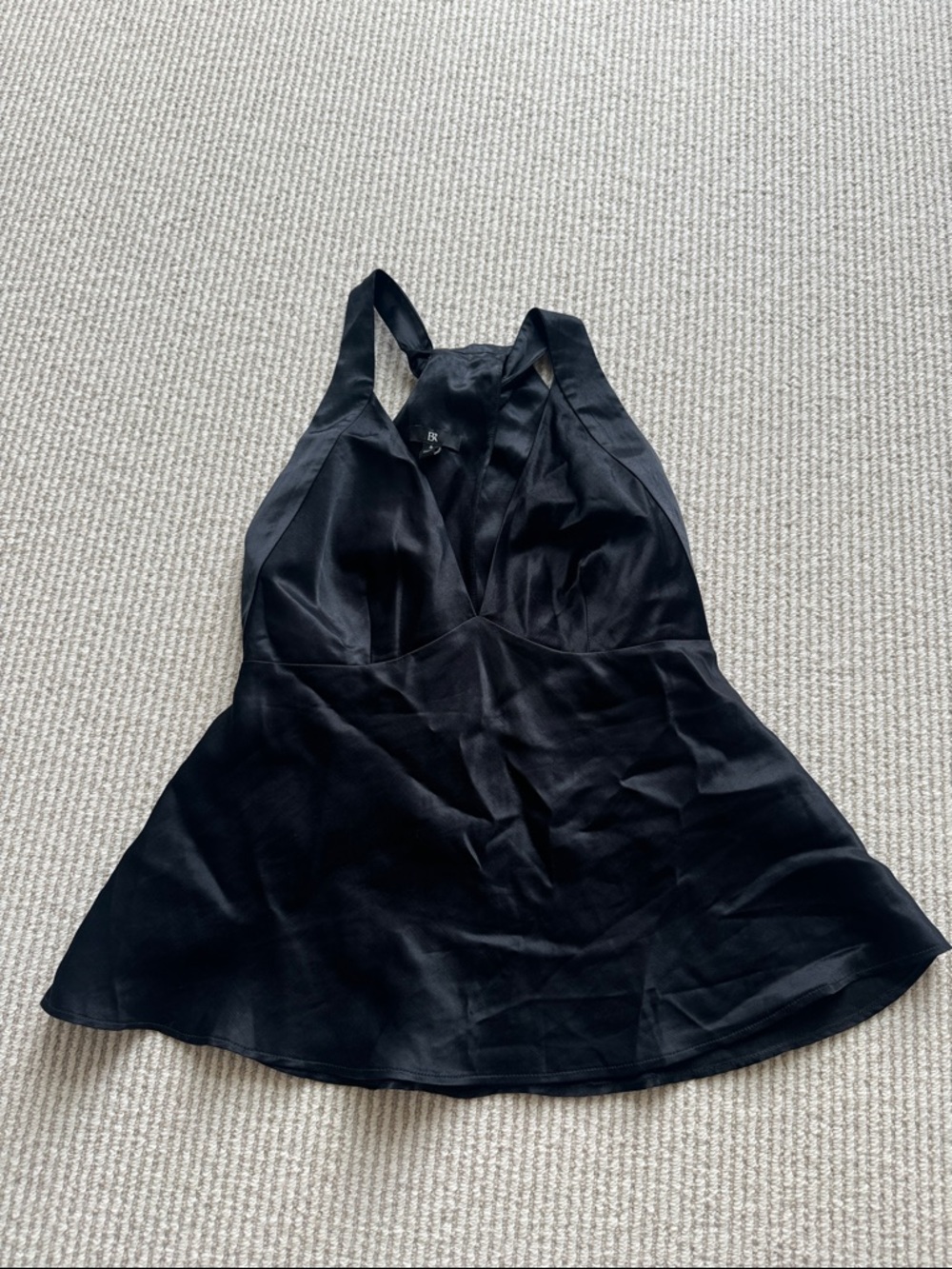 Banana Republic Black Satin Halter Top